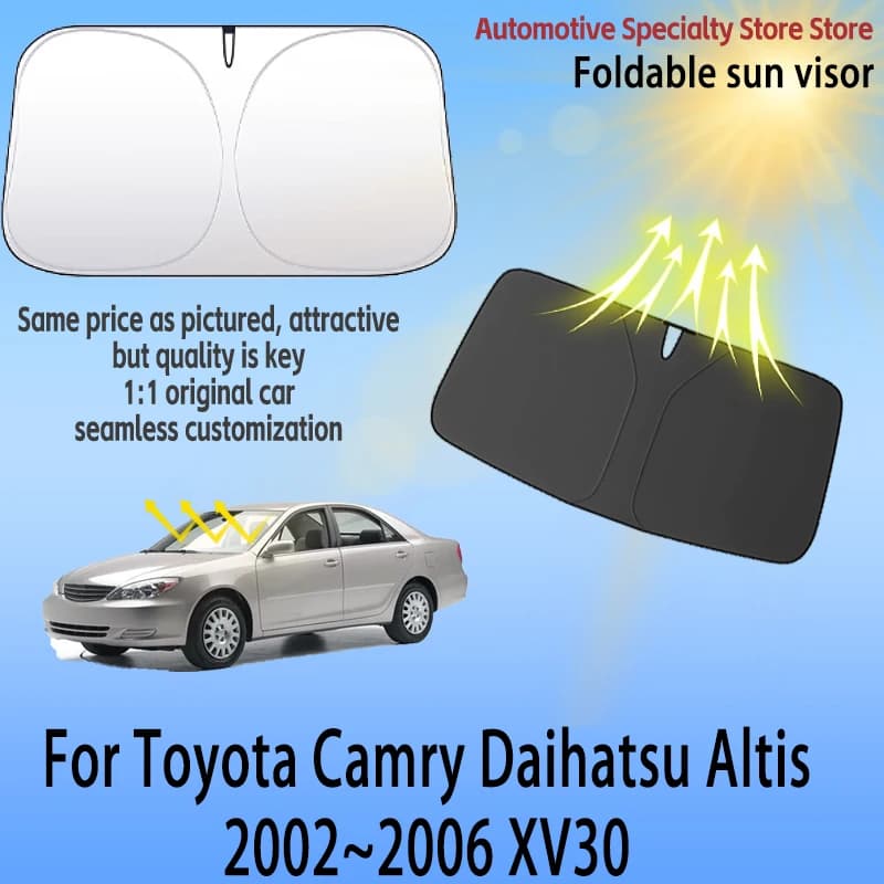 Parasole Pieghevole per Parabrezza Anteriore Toyota Camry XV30 2002~2006 05, Protezione UV, Tenda Parasole Solare, Accessori Auto