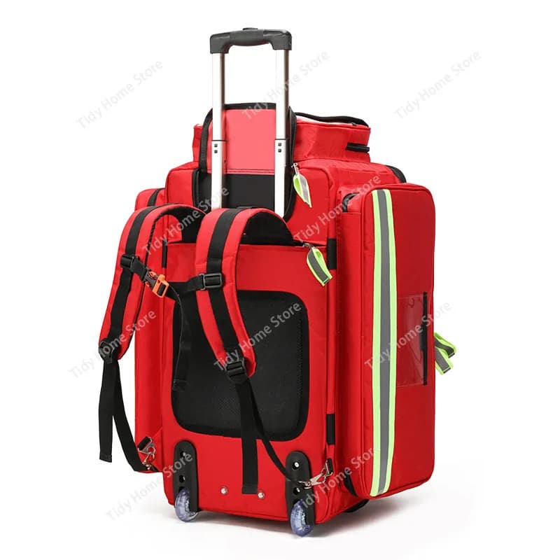 First aid kit for large capacity trolley, hygiene trolley backpack, portable medical kit for sampling and testing, first aid for outdoors