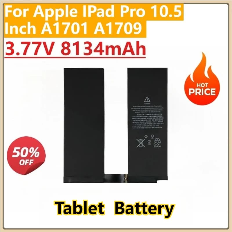 Nuova batteria sostitutiva per tablet 3,77 V 8134 mAh per Apple IPad Pro 10,5 pollici A1701 A1709 agli ioni di litio