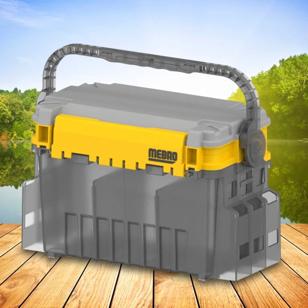 Double Layer Fishing Tackle Box Portable Fishing Gear Tackle Carry Cases Multifunction for Saltwater Or Freshwater Fishing