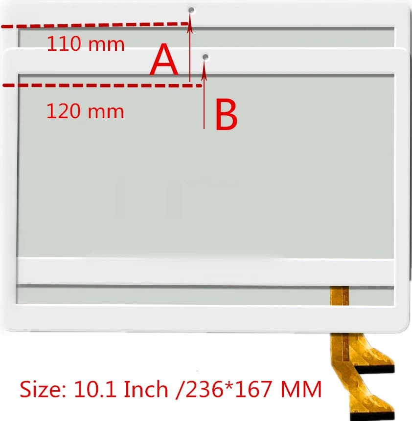 Nuovo tocco bianco nero da 10.1 pollici per la riparazione e la sostituzione del pannello touch screen capacitivo Tablet Meize k105 K105