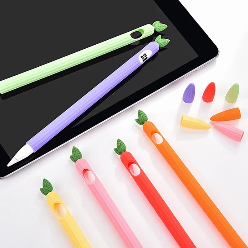 Custodia in silicone vegetale carina per Apple Pencil 1 2 Custodia protettiva per penna Custodia protettiva per penna per Apple Pencil 1st 2rd