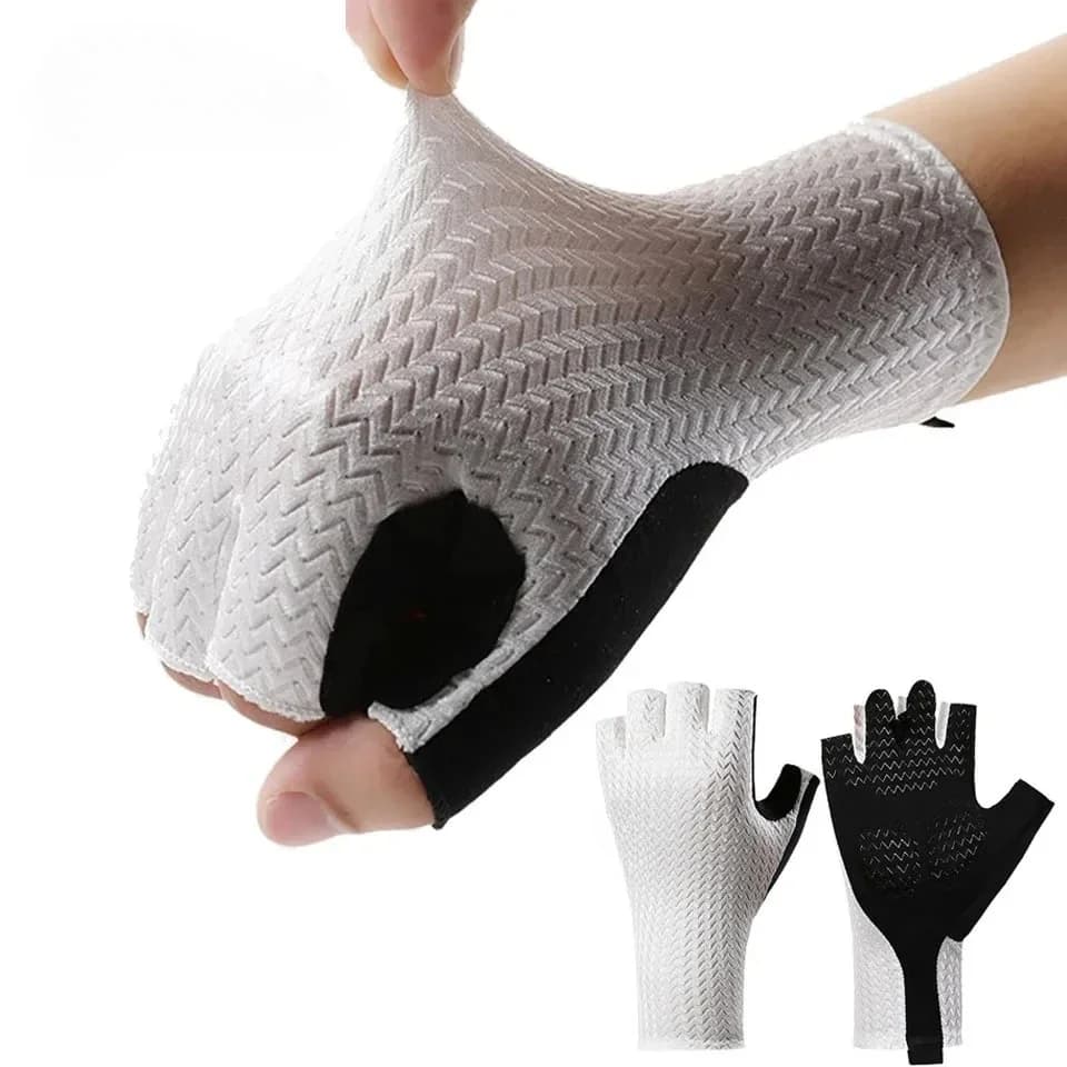 1 Paio di Guanti da Ciclismo Estivi Traspiranti M/L/XL, Guanti Ultraleggeri per Bici da Strada, Antiscivolo con Cuscinetti in Silicone, Attrezzatura Sportiva Rinfrescante