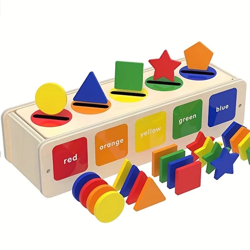 Giocattoli Montessori per l'ordinamento delle forme in legno - Promozione cognitiva dei blocchi puzzle - Un regalo per nutrire l'immaginazione dei bambini piccoli