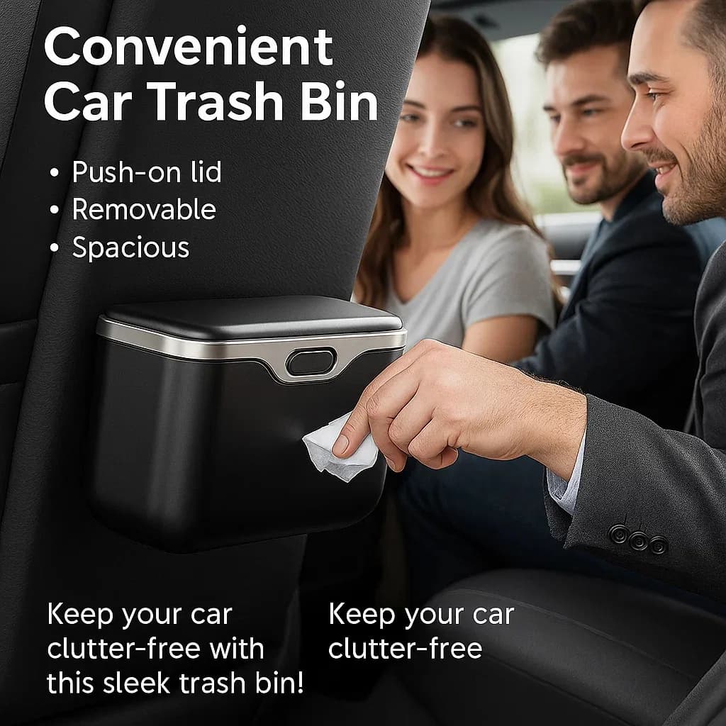 Nuova mini pattumiera per auto sospesa cestino per rifiuti con coperchio per auto ufficio casa pattumiera portatile accessori per contenitori di stoccaggio automatico