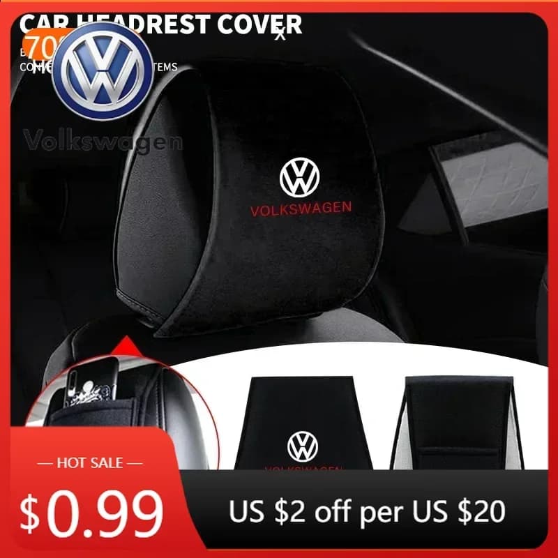 Per VOLKSWAGEN VW GTI B6 2025 – Copricuscino poggiatesta auto Volkswagen, copricuscino poggiatesta per collo, per Volkswagen Polo Passat