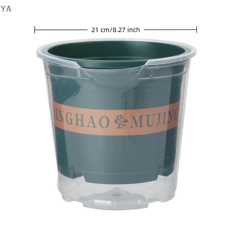 Vaso per Fiori Autoirrigante in Plastica a Doppio Strato, per Piante Idroponiche, Bonsai, Succulente, Decorazione Casa e Ufficio