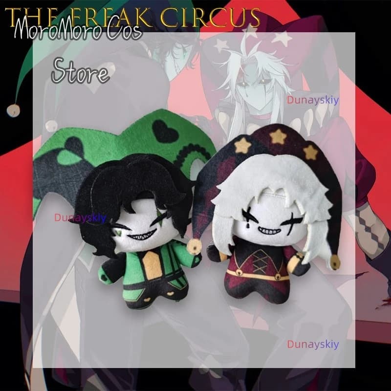 Anime Pierro The Harl Plush by Freak Circus, 10cm, Soft Doll Collection, Available, Fast Shipping, for Halloween Festivals, Cosplay Kawaii
