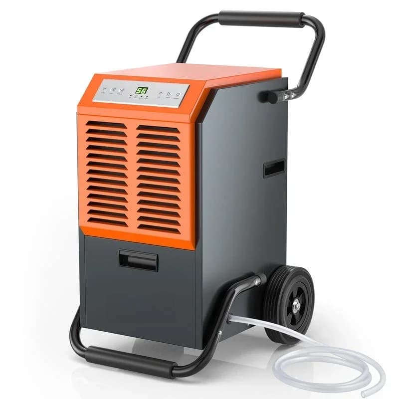 Deumidificatore Commerciale da 163 Pinte con Tubo di Scarico e Timer 24H - Grigio