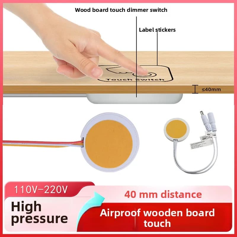 AC 110 V/220 V Bordo di Legno LED Interruttore del Sensore di Tocco Interruttore di Superficie Nascosta Adatto per Smart Home, Casa Intelligente Striscia di Luce A LED Ad Alta Tensione
