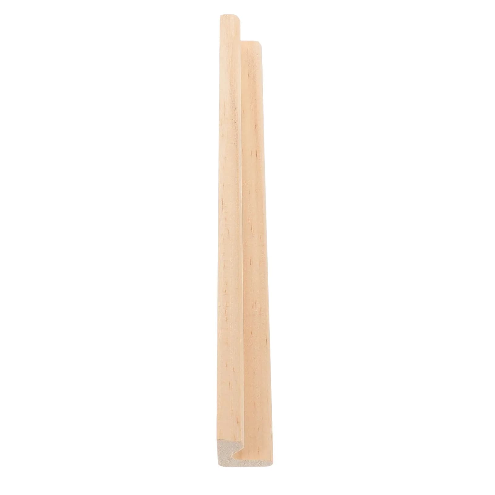 Wooden Domino Organizer Rack 19Cm Letter Block Base Natural Wood Display Stand for Games Mahjong Tiles Educational Decorative