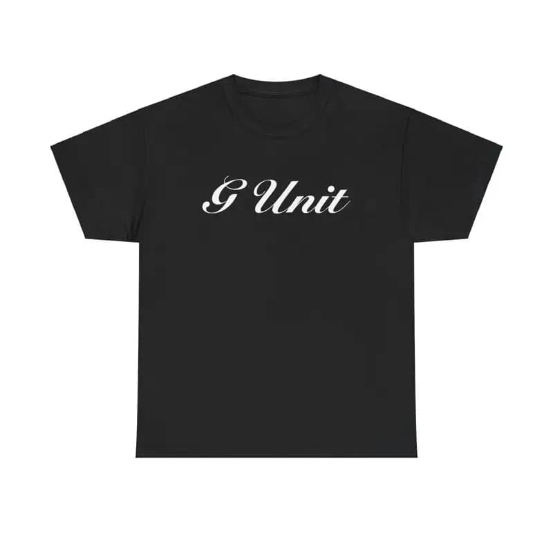 G Unit Rap Hip Hop Street Black Red Navy Blue 50 Cent T Shirt Heavy Cotton Tee