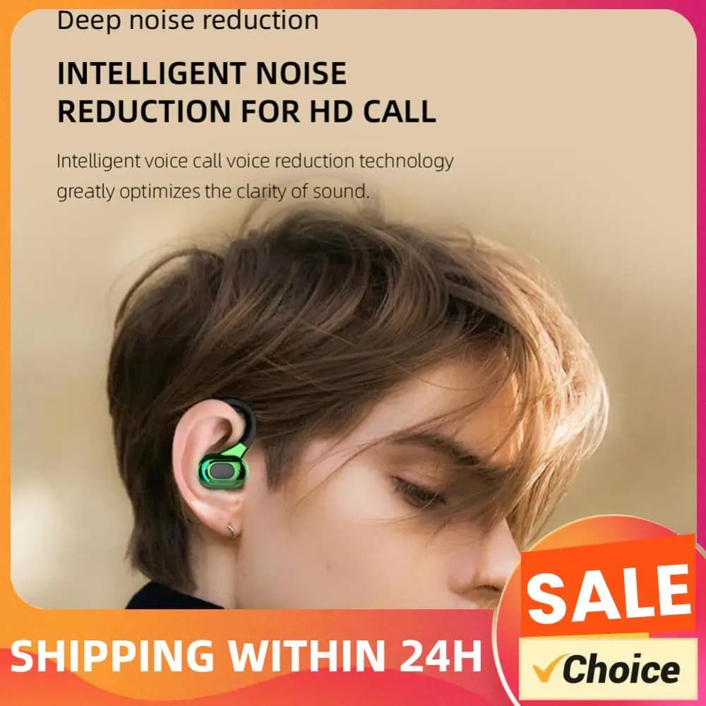 Auricolari impermeabili a orecchio singolo, compatibili con Bluetooth 5.2, auricolari wireless per uso aziendale
