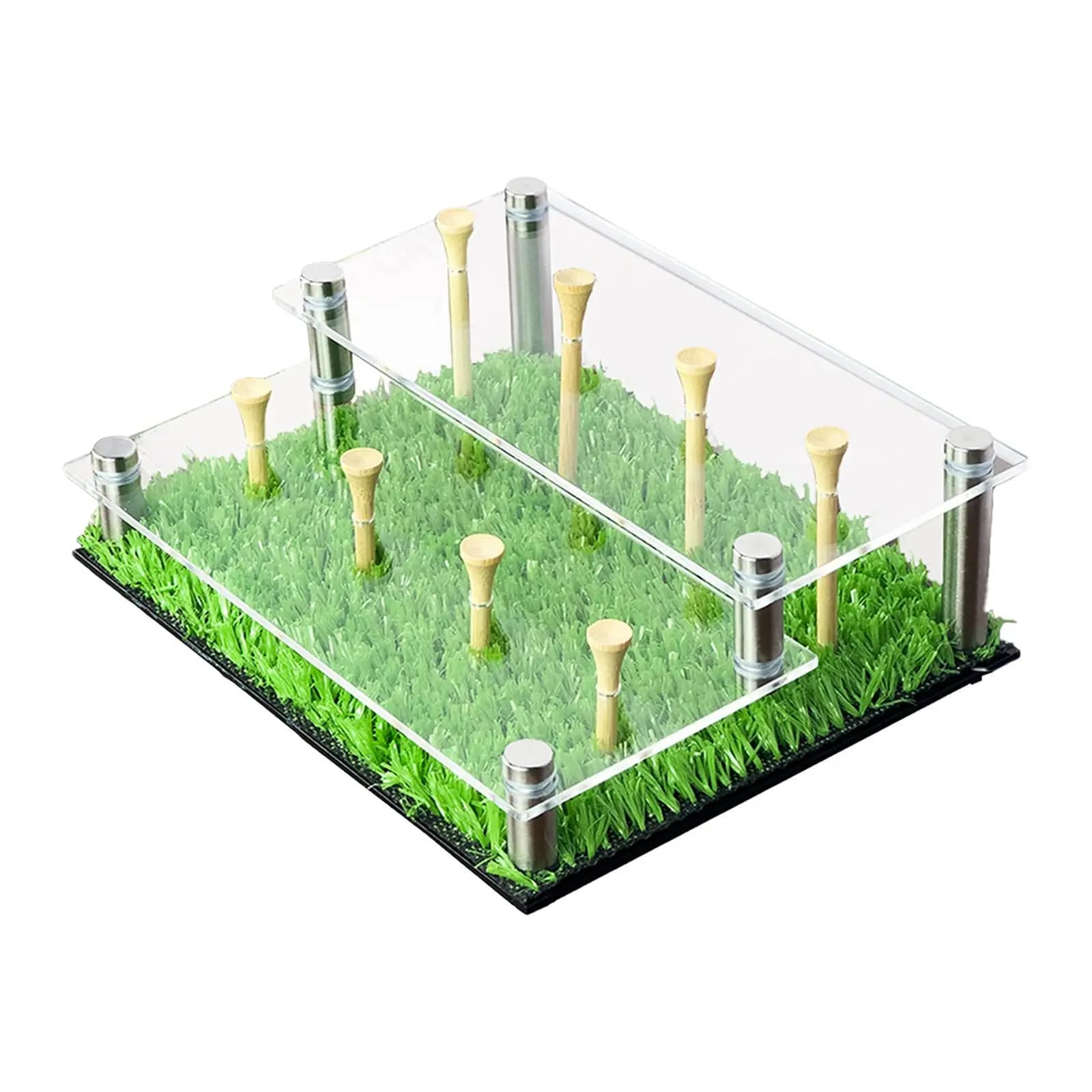 Vetrina per palline da golf, portaoggetti da tavolo può contenere 8 palline da golf, supporto in acrilico a 2 livelli per sfere di ufficio di biglie che mostra il tennis