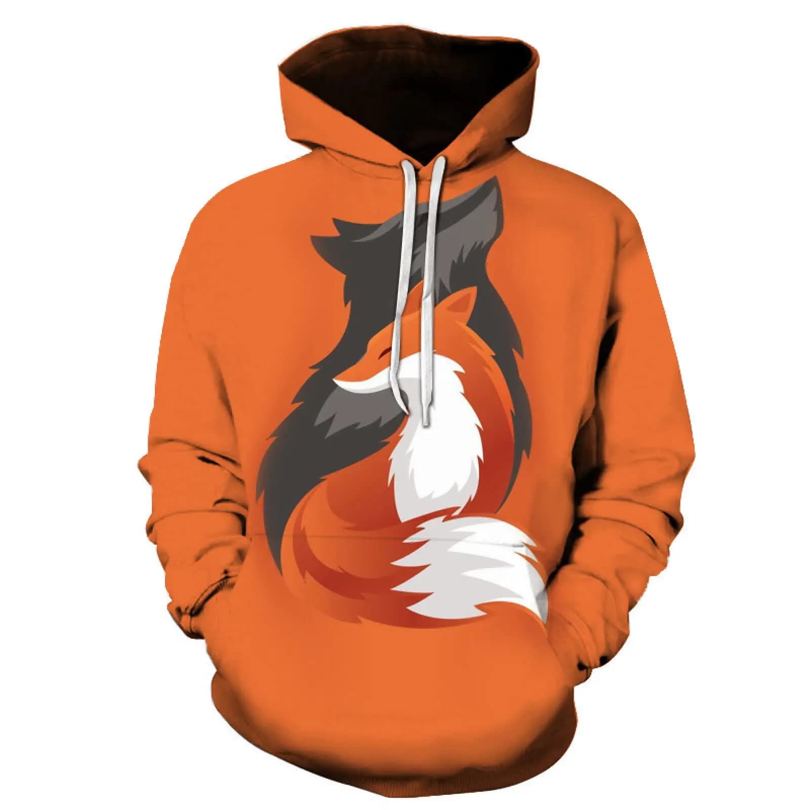 Felpa con cappuccio Animal Fox uomo donna moda stampa 3D felpa casual pullover oversize Hip Hop Harajuku coppia streetwear felpe con cappuccio