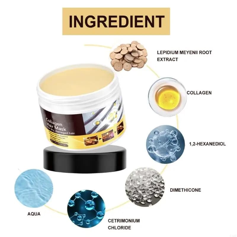 C1FF Hair mask for recovery of collagen formula damages smoothes braids tending to the frizz effect