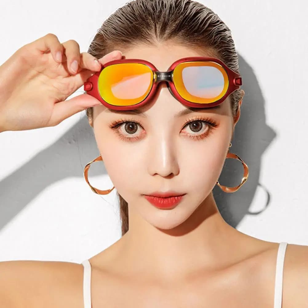 Swim glasses Handy portable swimming glasses Single-piece swim glasses Man Woman Swim glasses for beginners