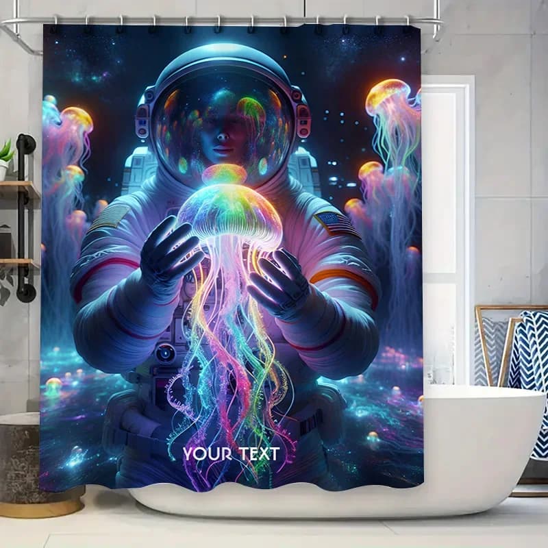 Tenda da doccia floreale viola con design a forma di ape, arredamento moderno per il bagno, realizzata in tessuto resistente all'acqua, disponibile in varie dimensioni