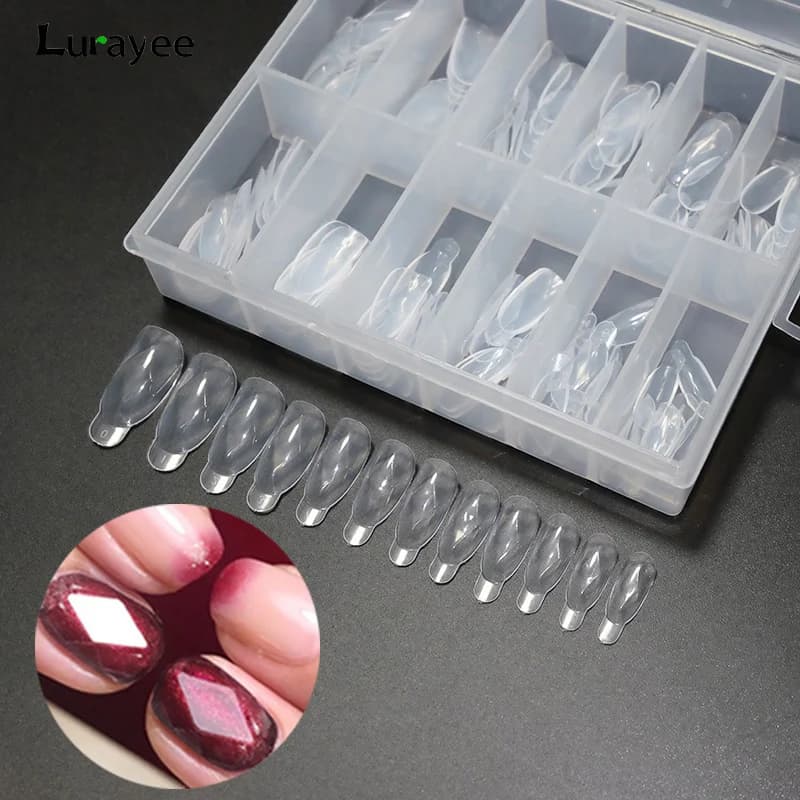 120 pz/scatola Nail Extension Dual Forms Nail Tips acrilico Full Cover False Nail Mold Building Gel Nail Art Tools