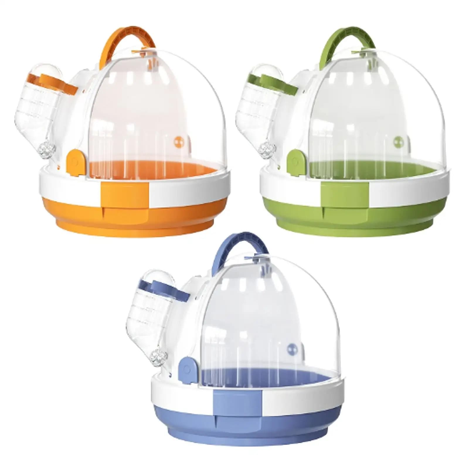 Gabbia da viaggio per parrocchetti con bottiglia d'acqua Accessori per piccoli animali domestici Gabbia per uccelli per piccoli animali Pinne Pappagallo Viaggio all'aperto