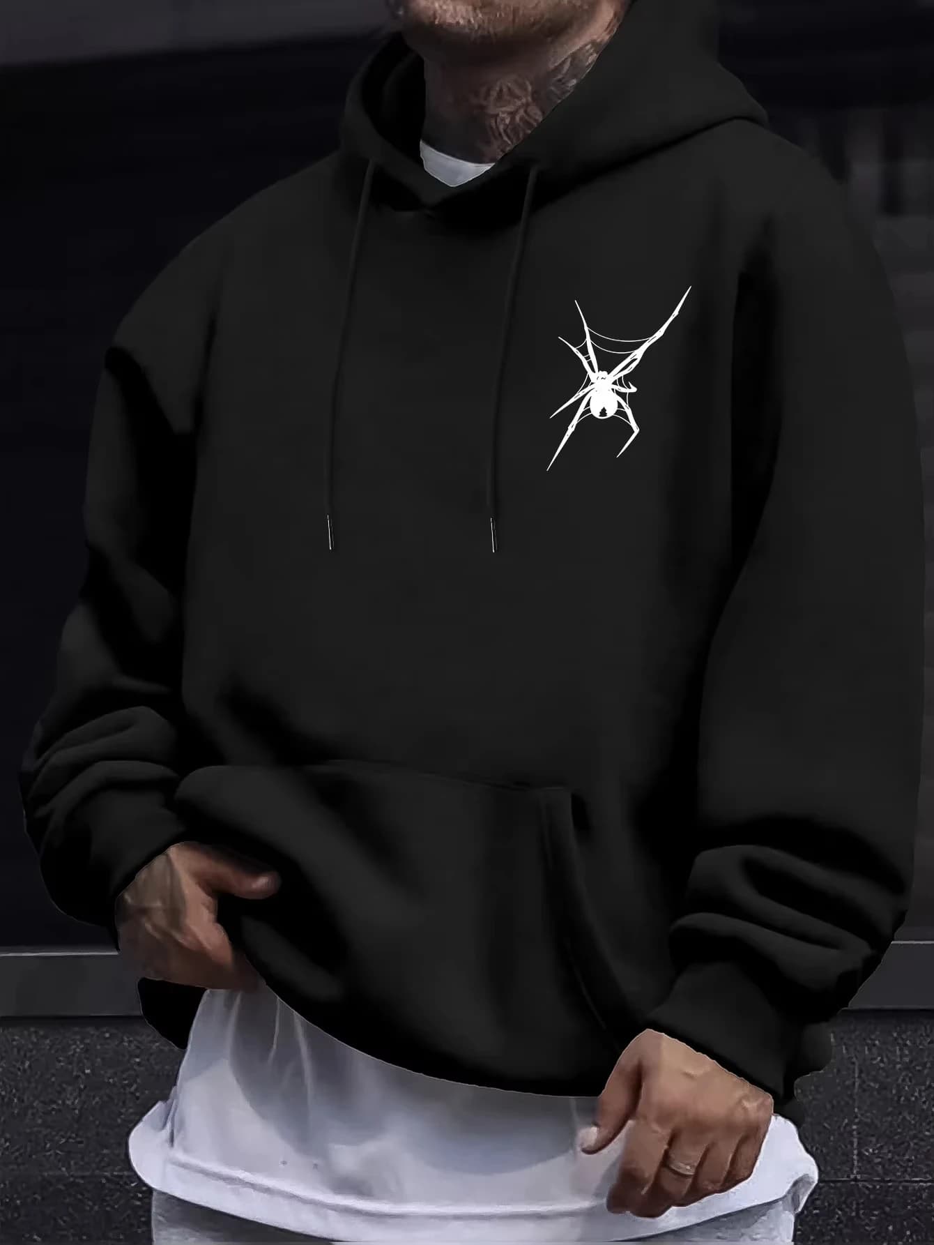 Mixed Abstract Art Graphic Men Soft Fabric Oversize Hoodie Drawstring Streetwear Daily Casual Pullover
