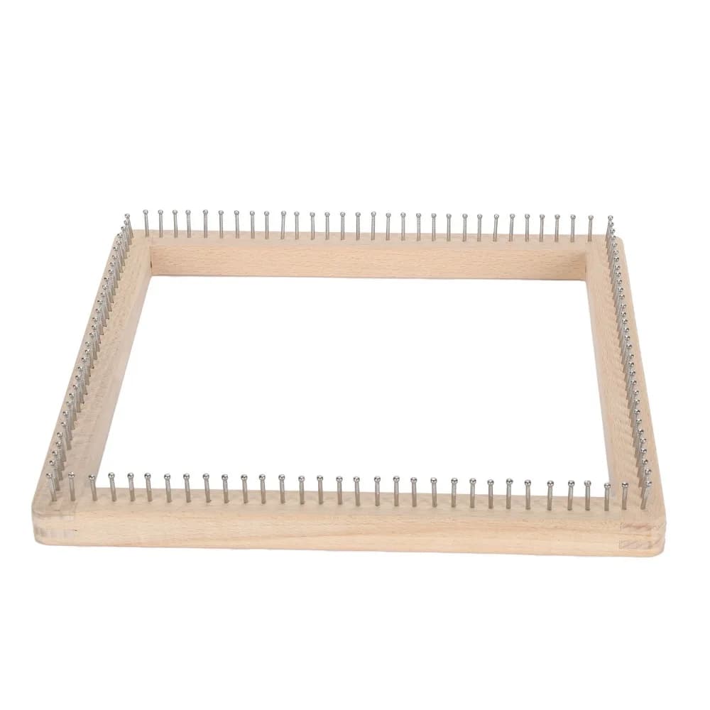 Handmade Wooden Knitting Loom Square Shape 11.8x11.8in Weaving Loom Weaving Board For Adults
