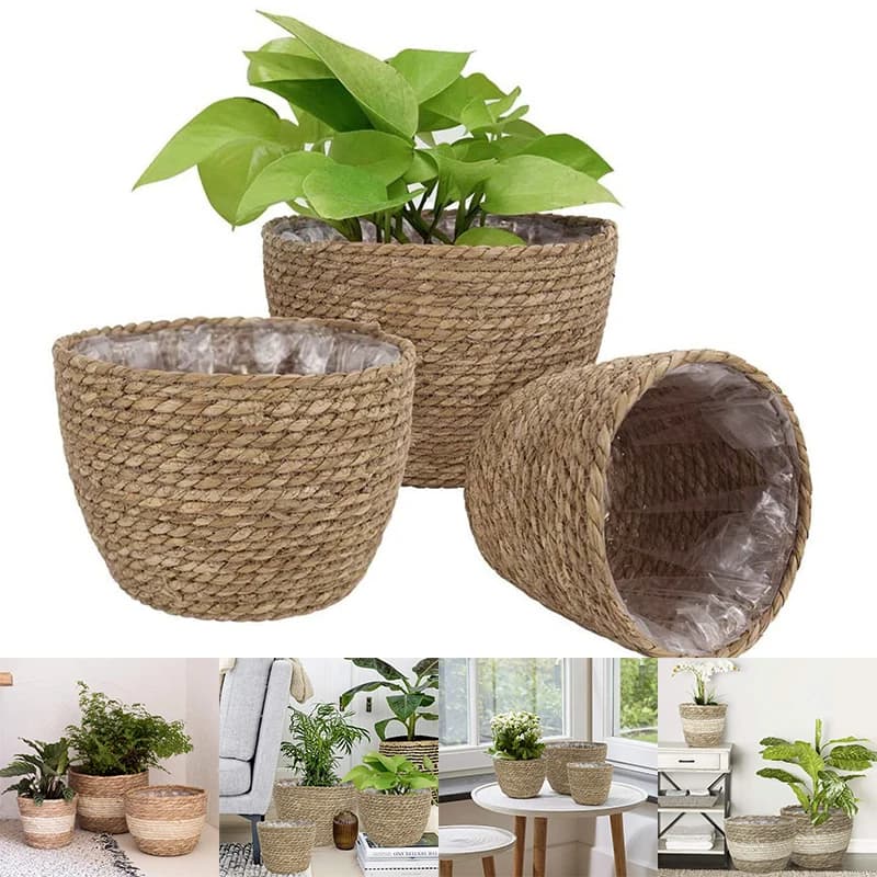 Flower basket for grass Flower pots for indoors and outdoors Plant containers for domestic pots Decorative plant vase Garden supplies for home