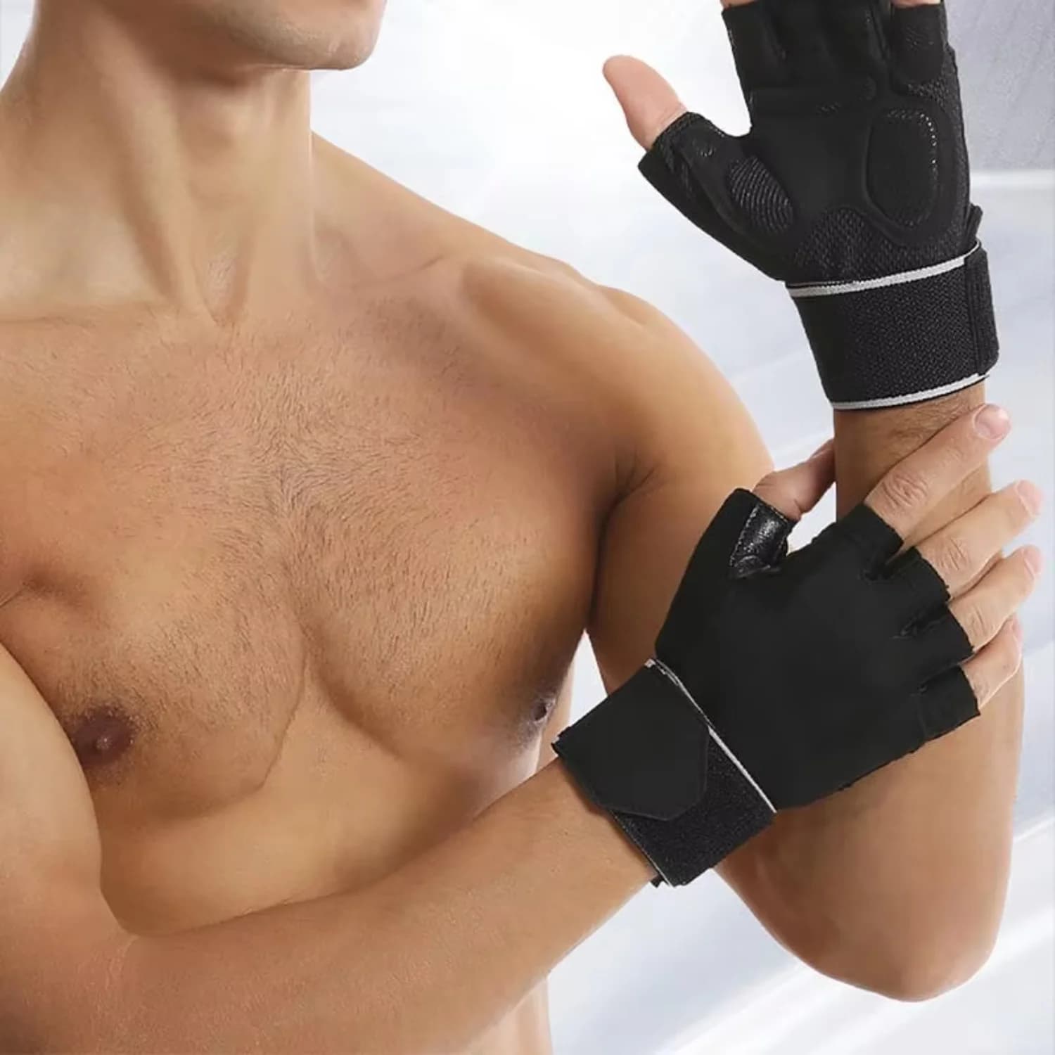 Exercise Gloves Fitness Gloves half fingers adjustable Gym Gloves with excellent grip and protection Weight lift