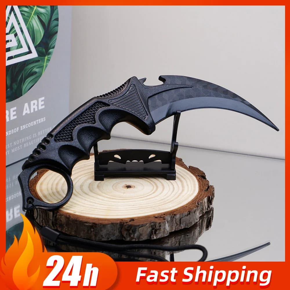 23cm GO Game Periphera karamabit Claw Knife weapons model Cosplay Prop PP plastic material Training Knife Ornament Boy Toy Gift