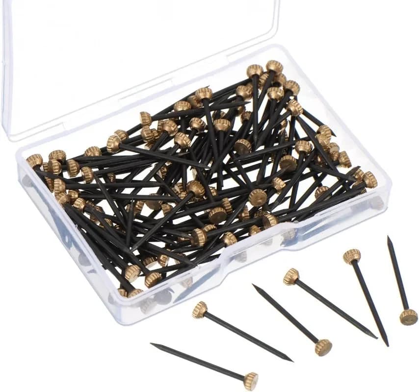 120 pezzi perni per foto chiodi con testa in ottone chiodi decorativi da parete per appendere foto kit cornice strumento hardware ganci per foto