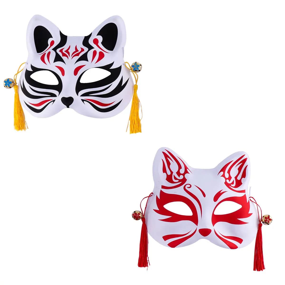 2 Pieces Creative Cat Shape Mask, Half Theme Mask Anime for Mask Party, Banquets, Dance Shows and Costumes
