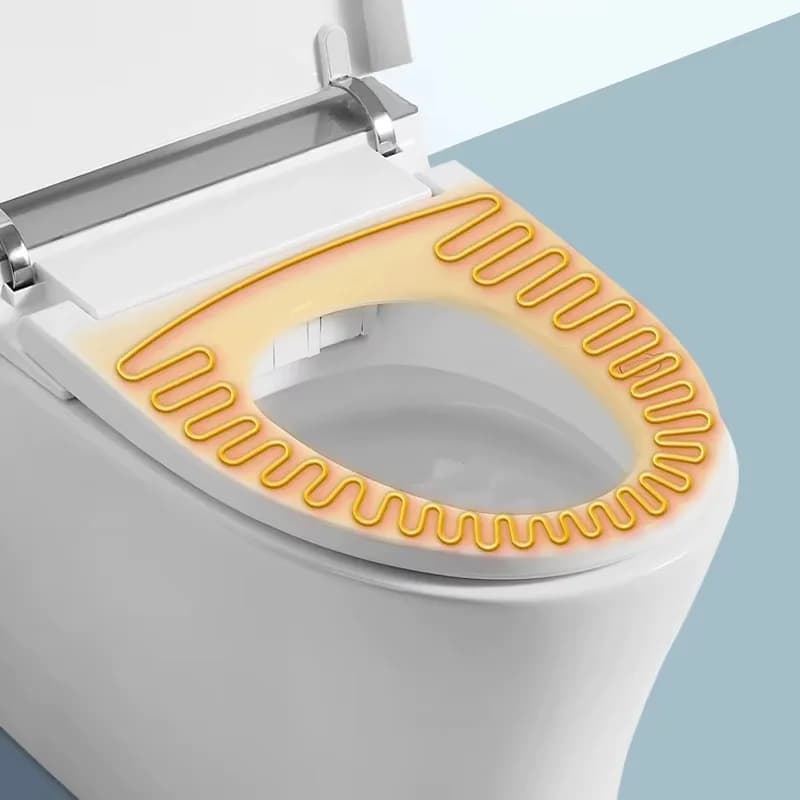 Siphon Flushing Bidet Pump-Assisted Flush Foot Sensor Operation Warm Water Heated Seat Air Dryer Digital Display Smart Toilet