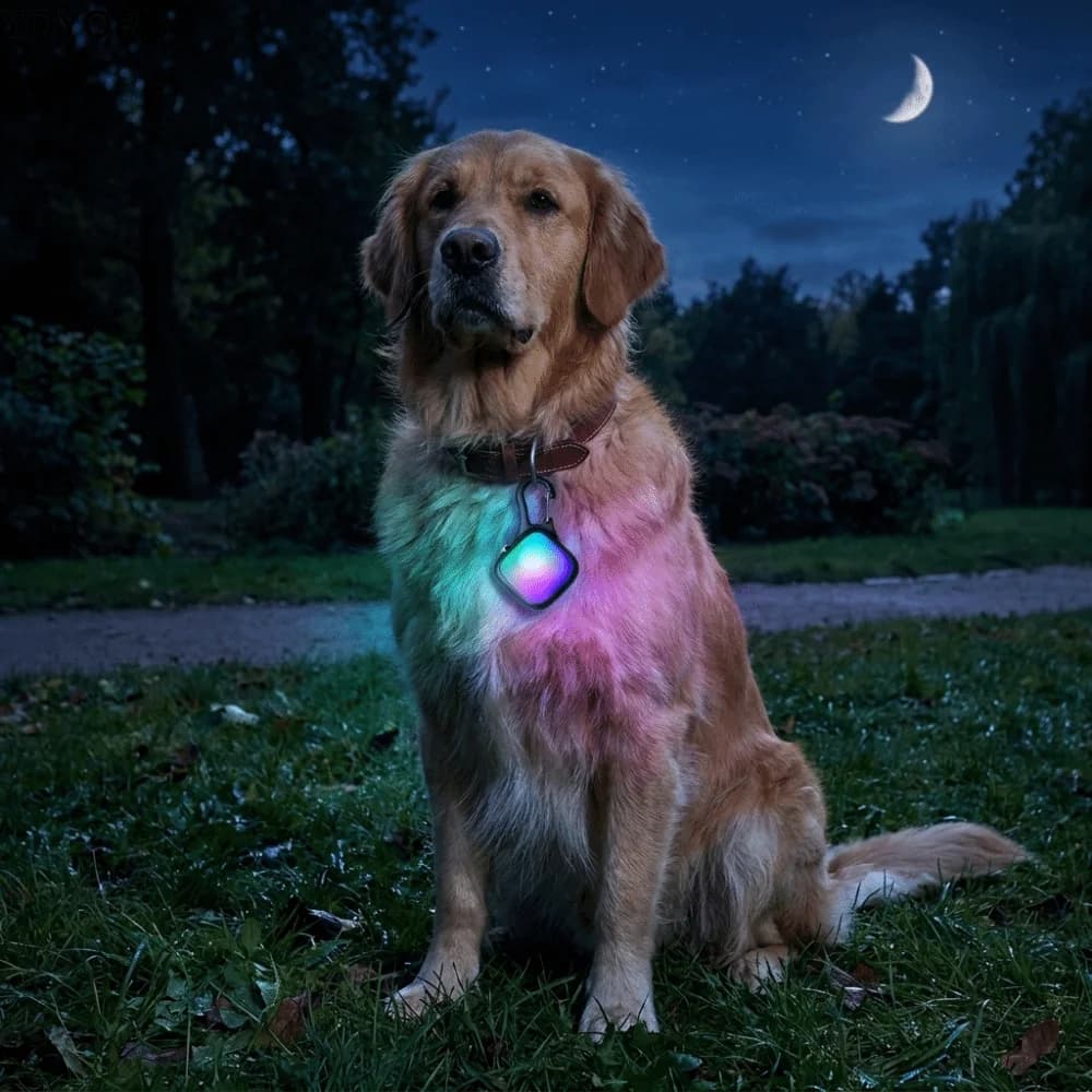 USB Rechargeable Nighttime Dog Walking Pendant Anti Loss Glowing LED Dog Collar Pendant Durable Pet Safety Light Pet Walking