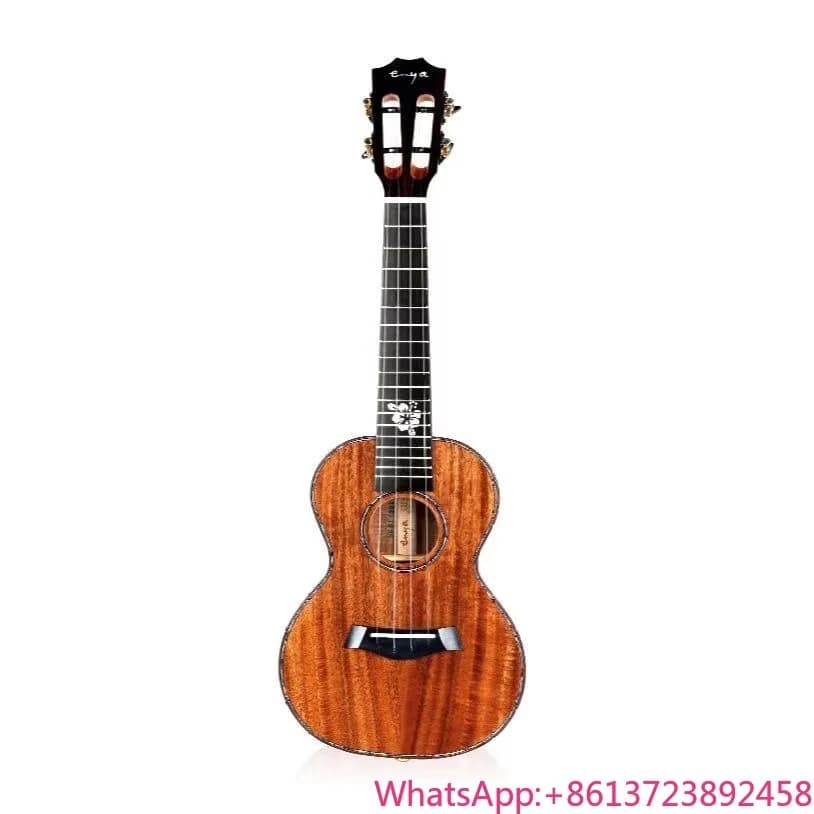 Ukulele MUT-K1 da 26 Pollici in Acacia di Classe A, con Tastiera in Osso di Manzo Spagnolo Compensato, Chitarra Piccola Elettrica con Custodia Completa, Ukulele Singolo