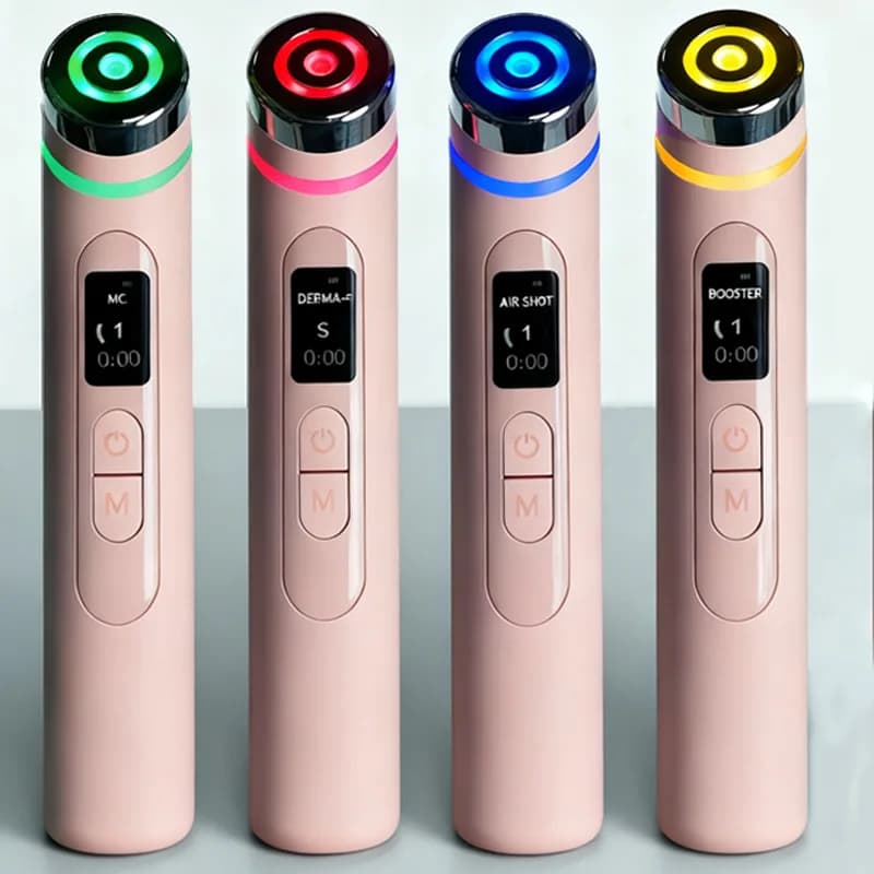 Strumento di Bellezza Portatile per il Ringiovanimento della Pelle, Dispositivo Elettrico a Fotoni per Lifting, Rassodamento e Idratazione, Gel per la Cura della Pelle
