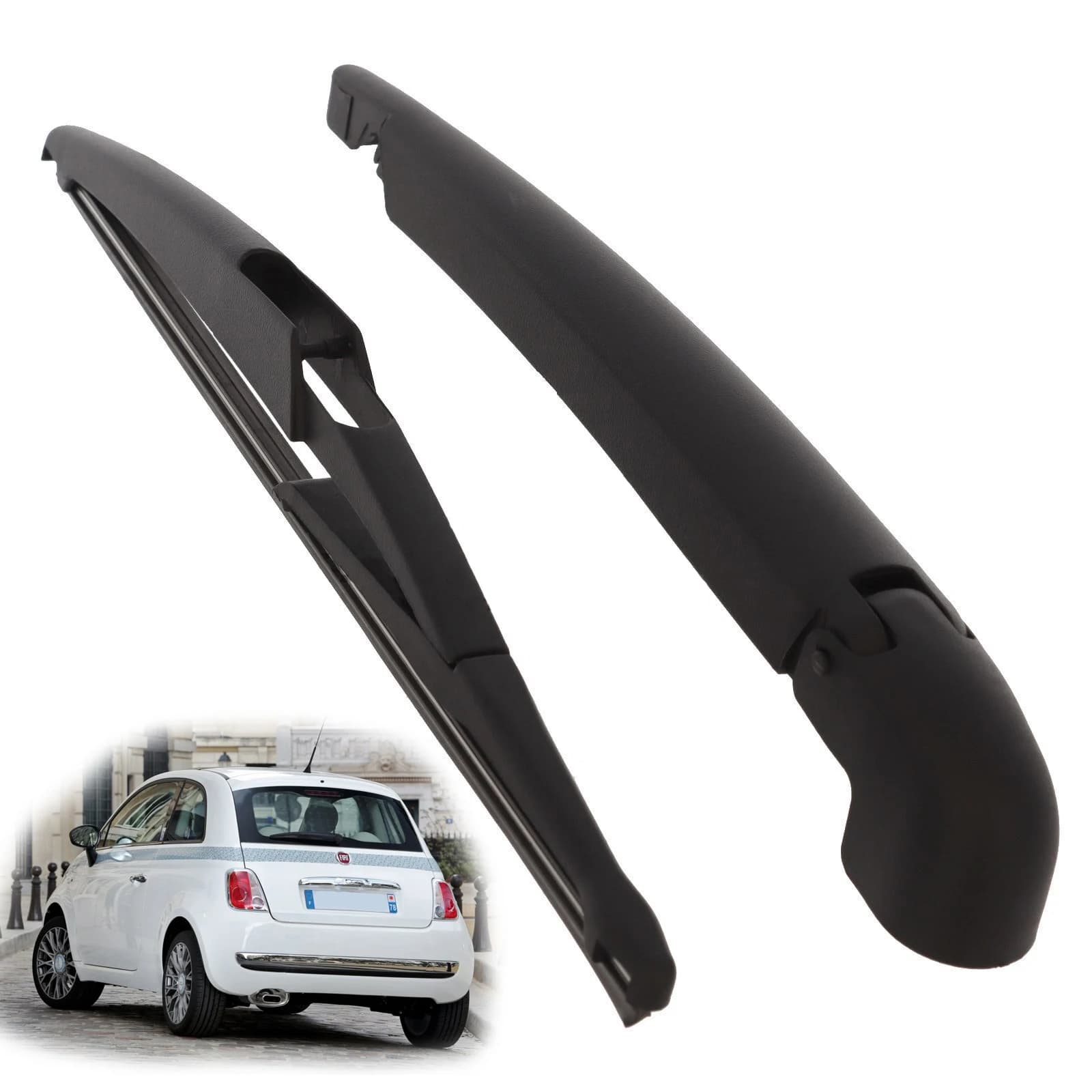 30 cm 12 pollici braccio tergicristallo posteriore e set di lame per Fiat 500 Hatchback 2008-2020 tergicristalli e ricambi ricambi auto