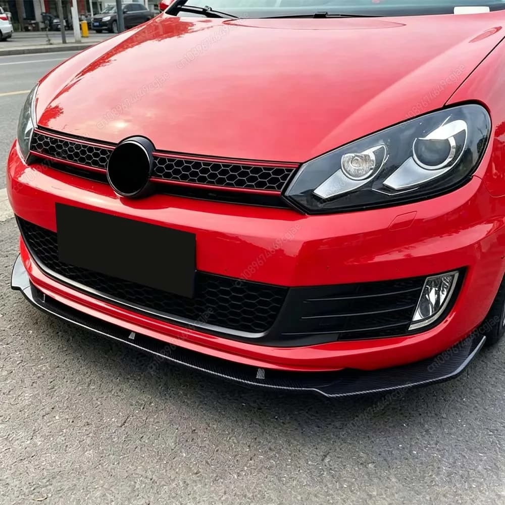 For Volkswagen Golf 6 MK6 GTI GTD 2009-2013 Tuning Car Front Bumper Lip Spoiler Splitter Diffuser Cover Deflector 3Pcs Body Kits