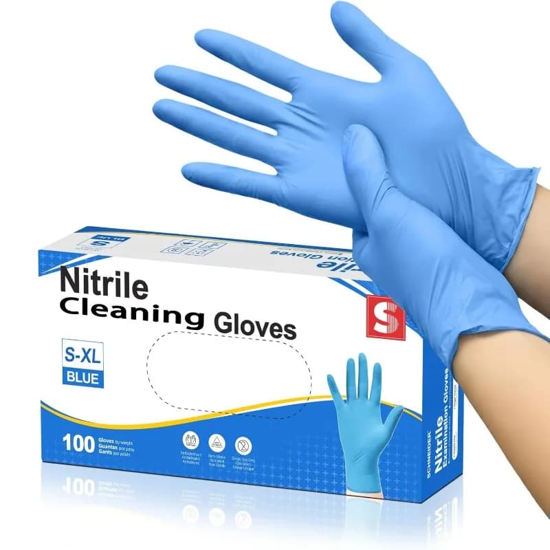 Guanti in nitrile blu monouso da 10/50/100 pezzi, guanti in nitrile impermeabili per la pulizia della casa, per la pulizia della cucina, per la colorazione dei capelli