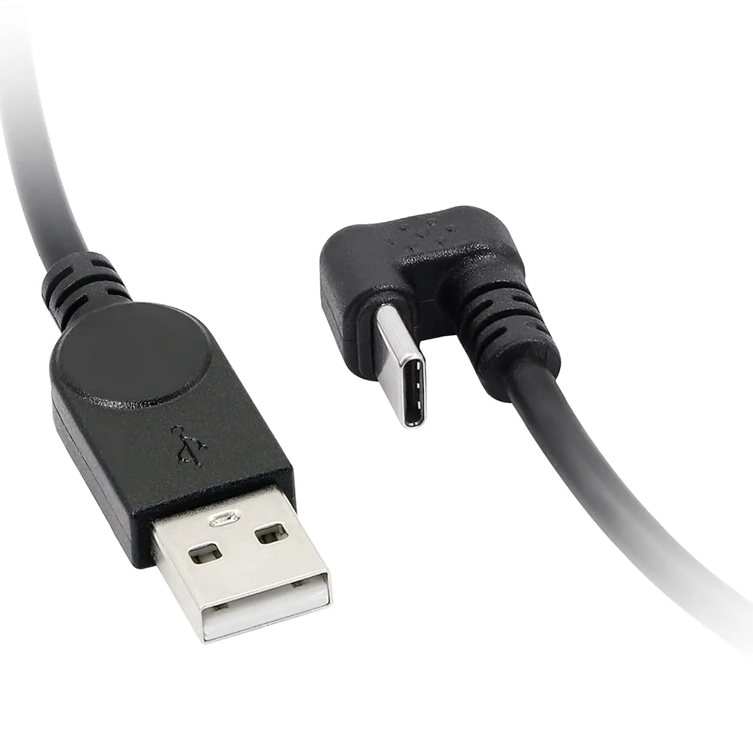 Cavo USB a forma di U da 0,3 m Angolo di 180 gradi Cavo di ricarica per sincronizzazione dati da USB 2.0 a micro-USB o tipo C per tablet telefono Android