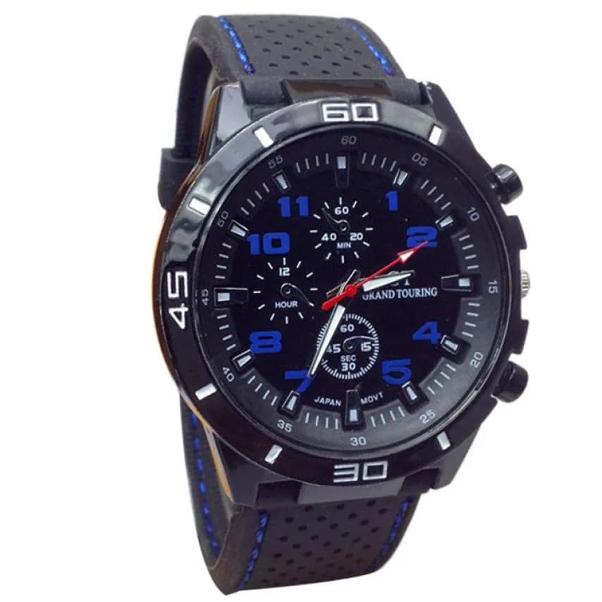 Sports watch with casual business men's silicone strap new product sports watch with multifunction clock man's working clock