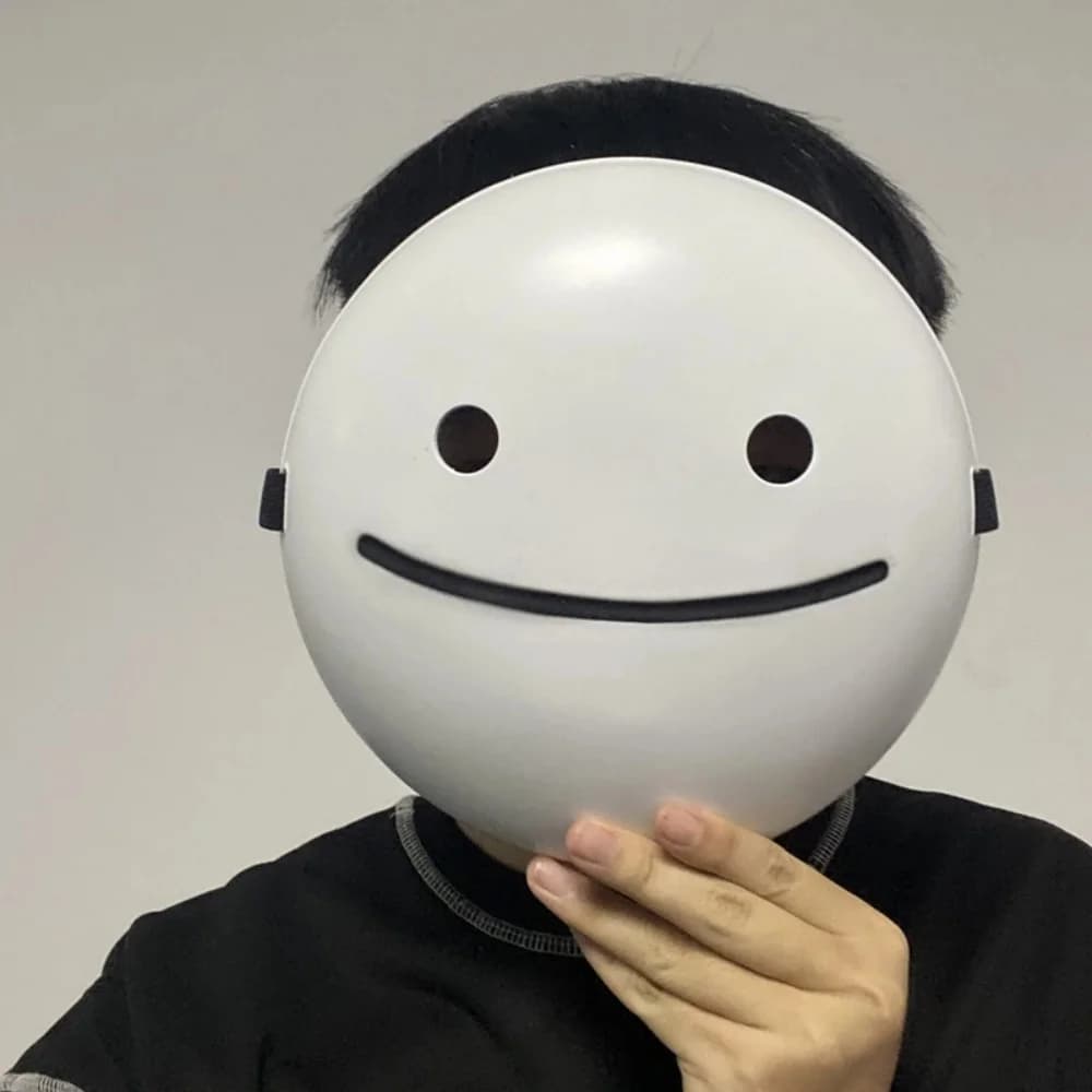 Anime Dream Cosplay Smile mask Full white masks for adults Adjustable hood Unisex Halloween costumes Party punches