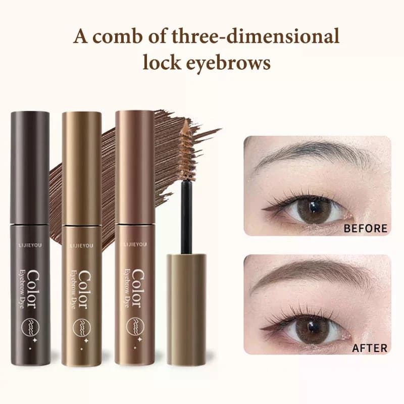 3 Color Long-Term Fixed Eyebrow Mascara Cream Waterproof dye Color Quick Dry Eyebrow Gel with Brush Beauty Makeup for Eyes