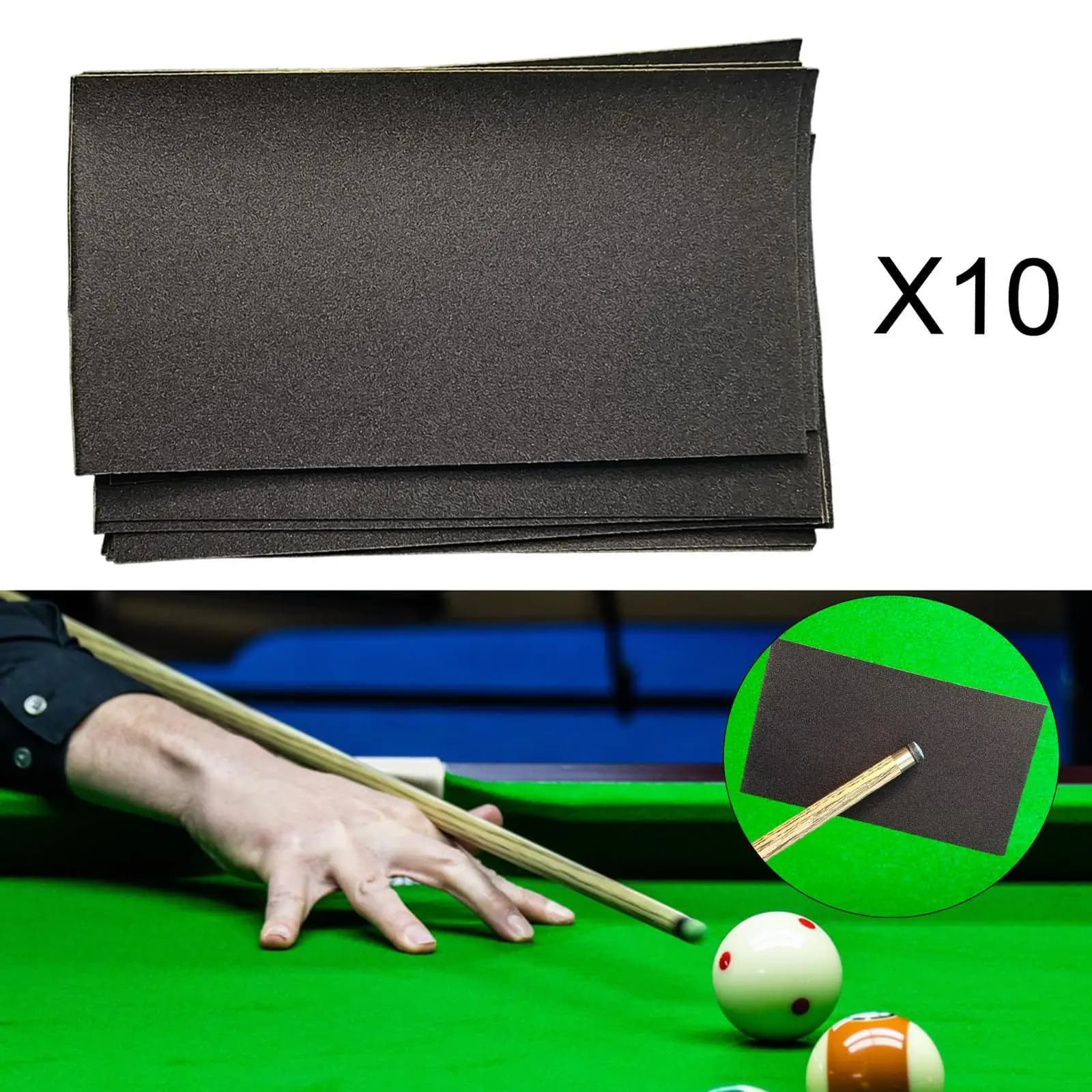 Carte abrasive portatili per lucidatura stecche da biliardo, strumenti di manutenzione, pulitore per stecche da pool, accessori per snooker