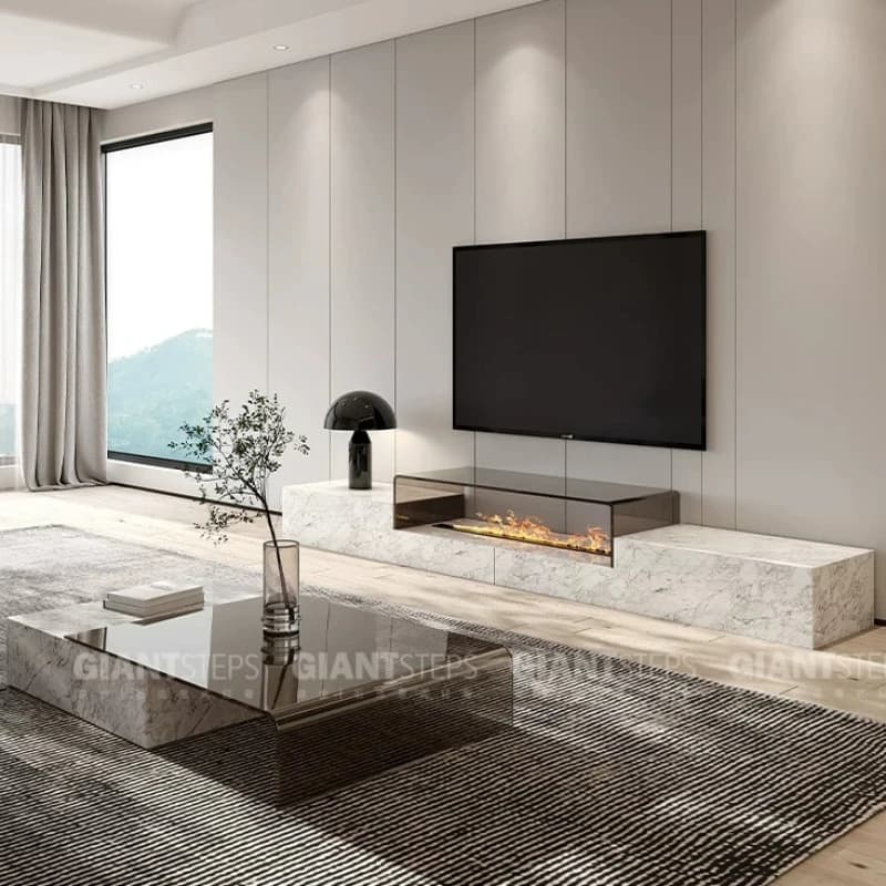 Lowboard With Fireplace Tv Stand Monitor Shelf Modern Center Tv Stand Entertainment Hotel Mobile Tv Da Salotto Home Furniture