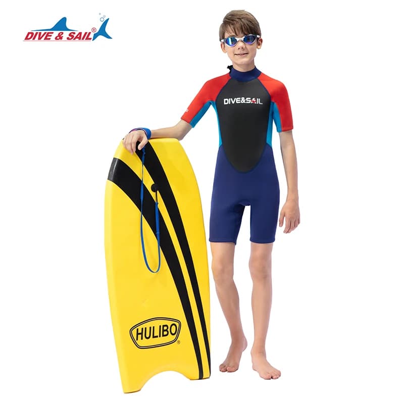 Short Mute for Teenagers 2.5 mm neoprene thermal bath costume Keep warm Girls Boys Rear diving hinge Snorkeling Surf Swimming