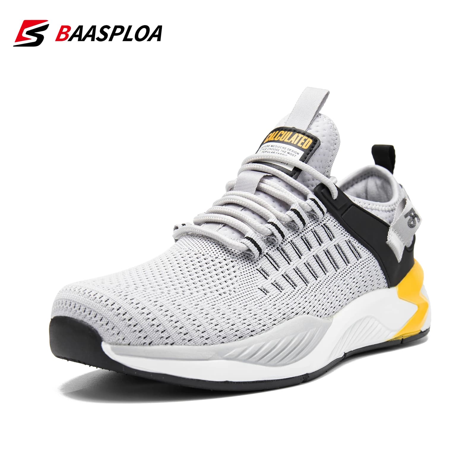 Baasploa Scarpe da corsa da uomo Fashion New Mesh Scarpe sportive traspiranti Scarpe da passeggio leggere e confortevoli da uomo Ammortizzazione antiscivolo
