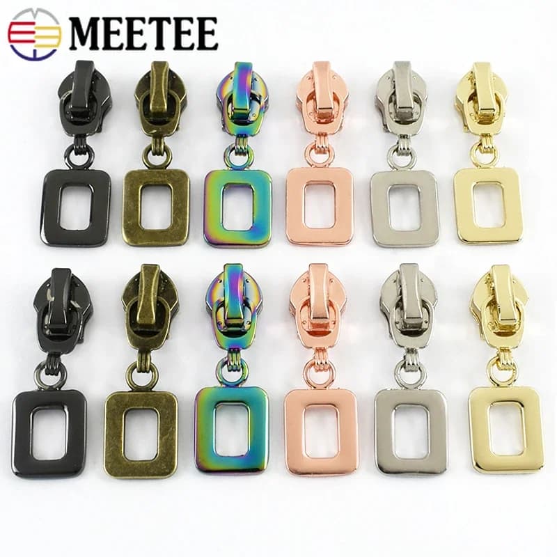 10-50 pezzi Meetee 5 # Cursore per cerniera in nylon per kit di riparazione cerniere Chiusura per borsa Estrattore per zip Tasca per abbigliamento Chiusura con cerniera Accessori per cucire