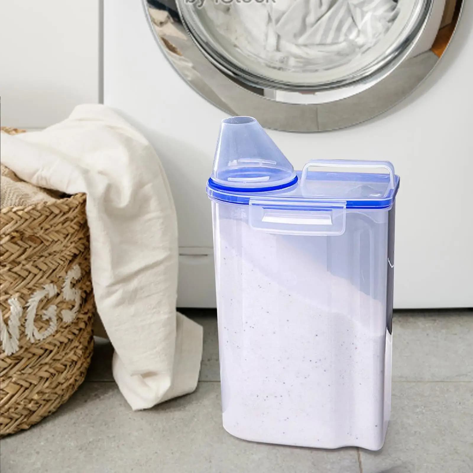 Contenitore per la conservazione della polvere per bucato, dispenser per sapone da bucato, 4 litri multiuso per bucato
