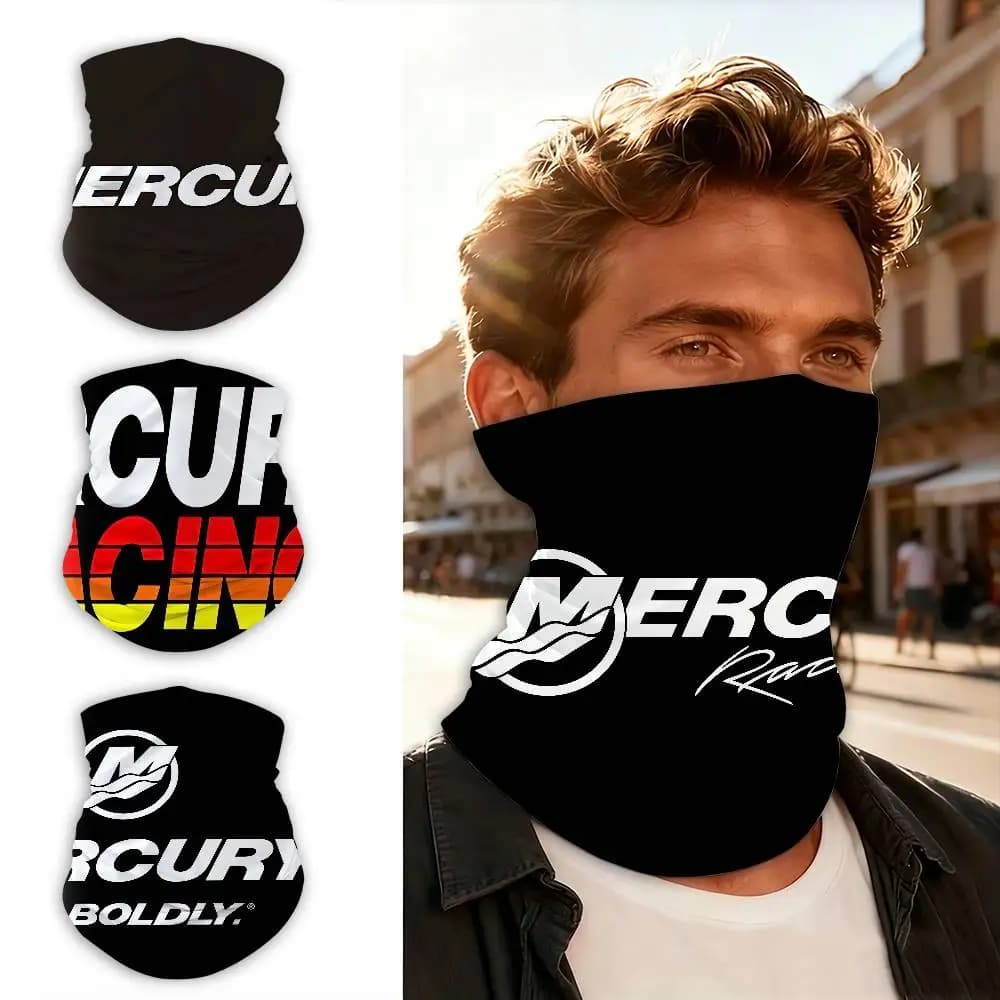 Mercury Racing Summer Neck Gaiter Sunscreen Face Cover for Cycling Hiking Motorcycle Riding
