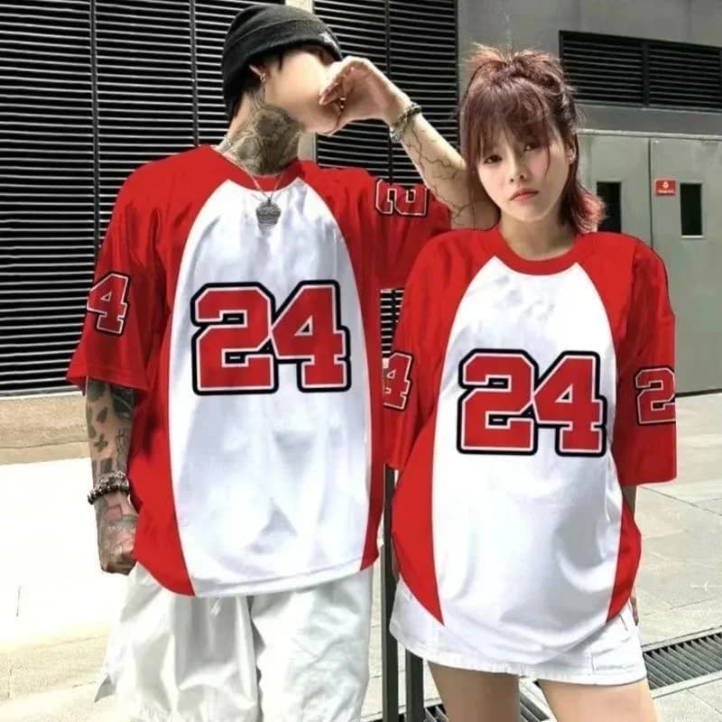 T-shirt da coppia Maglia a maniche corte T-shirt da basket da uomo oversize estiva da donna T-shirt oversize per abbigliamento sportivo di moda